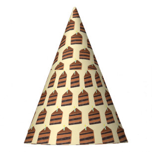 Chocolate Cake Slice Party Hat