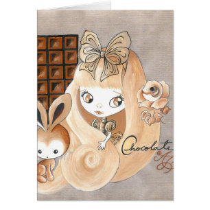 Chocolate Candy And Bunny And Girl