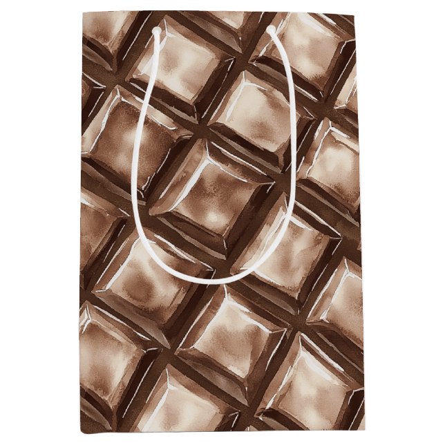 Chocolate Candy Bar Birthday Medium Gift Bag (Front)