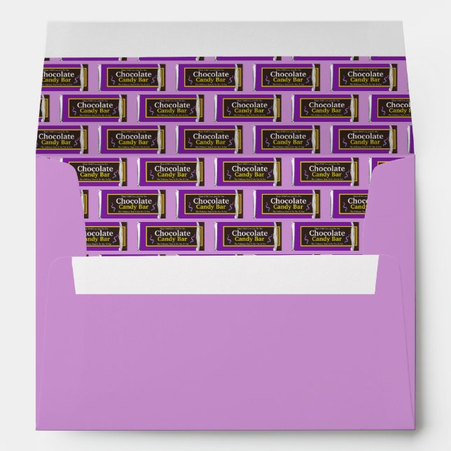 Chocolate Candy Bar Envelope  (Back (Bottom))