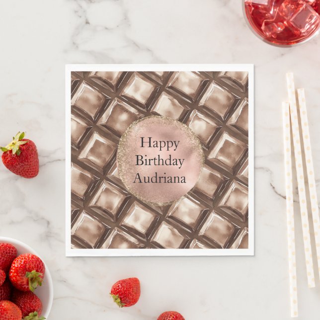 Chocolate Candy Bar   Napkin (Insitu)