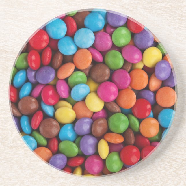 Chocolate Candy Beans Coaster (Front)