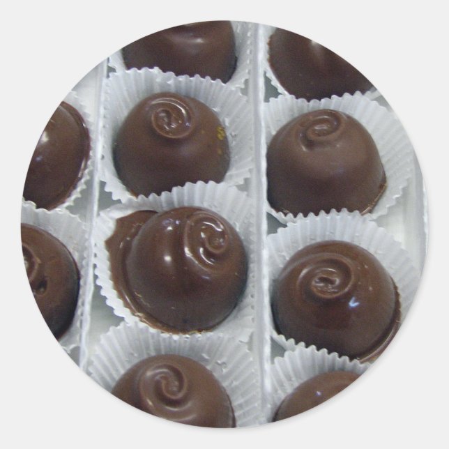 Chocolate Candy Classic Round Sticker (Front)