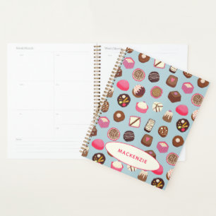 Chocolate Candy Confectionery Custom Name Planner