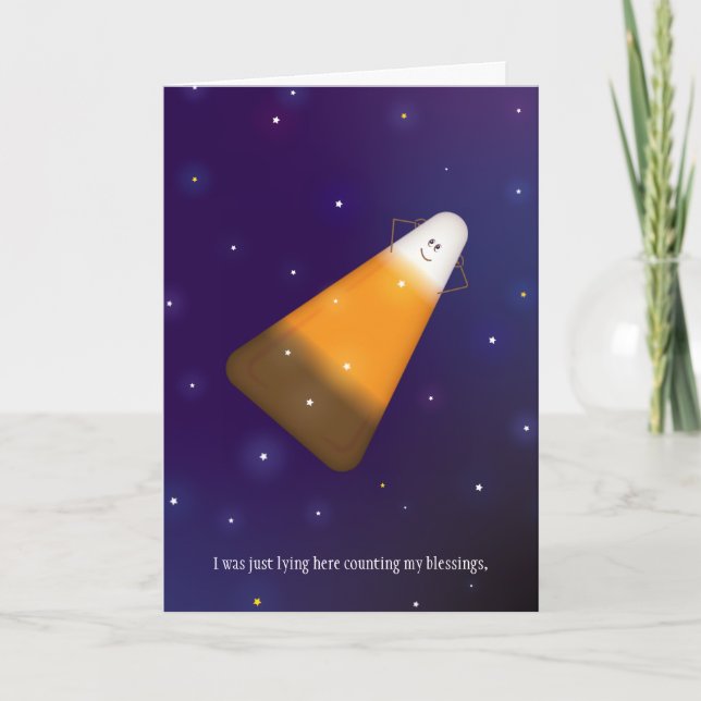 Chocolate Candy Corn Card (Front)