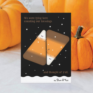 Chocolate Candy Corn Couple Happy Fall Card