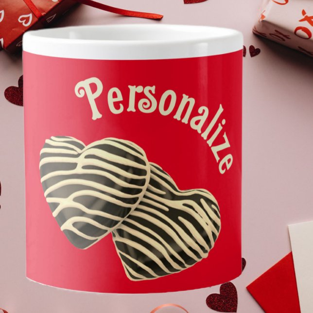 Chocolate candy heart red cute love large coffee mug (Creator Uploaded)