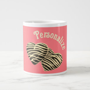 Chocolate candy heart red cute love large coffee mug