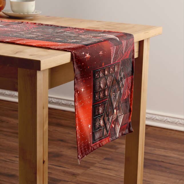 Chocolate Candy Holiday Table Runner (In Situ)
