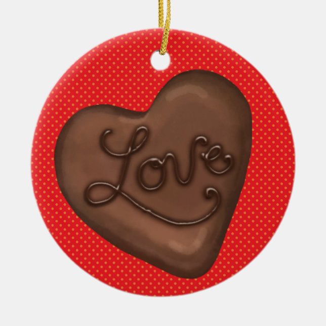 Chocolate Candy Love - SRF Ceramic Tree Decoration (Front)
