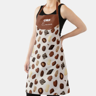 Chocolate candy pattern apron