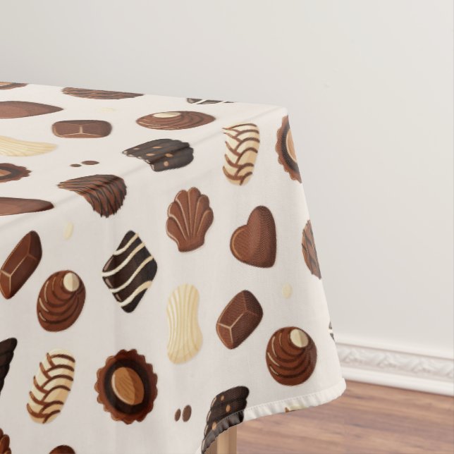 Chocolate candy pattern tablecloth (In Situ)