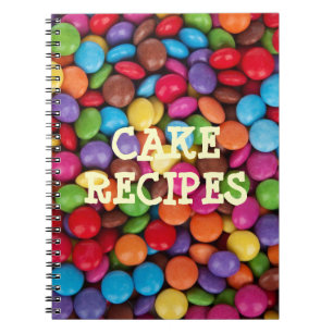 Chocolate candy rainbow colour cake recipes spiral notebook