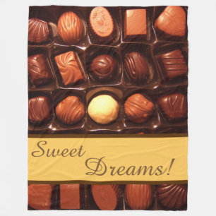 Chocolate Candy (Sweet Dreams) Fleece Blanket
