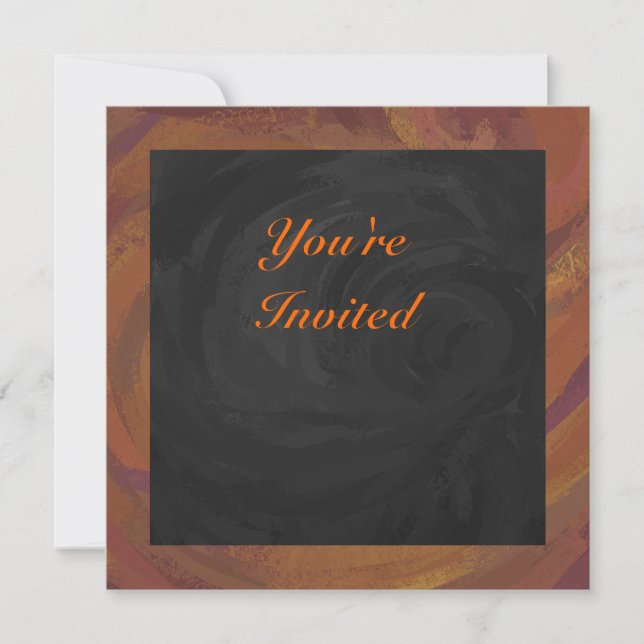 Chocolate Carmel Swirl Invitation (Front)