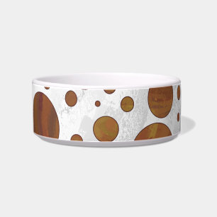 Chocolate Carmel Swirl Polka Dot Bowl