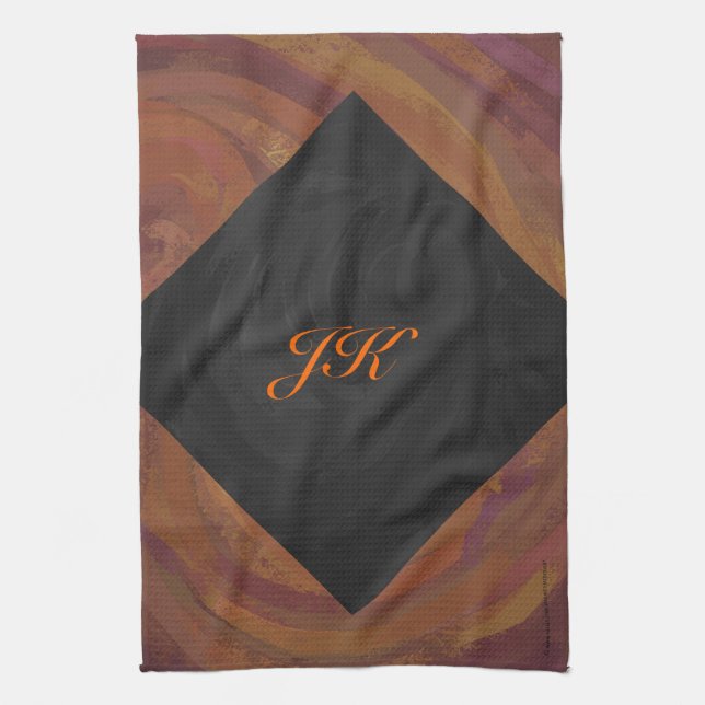 Chocolate Carmel Swirl Tea Towel (Vertical)