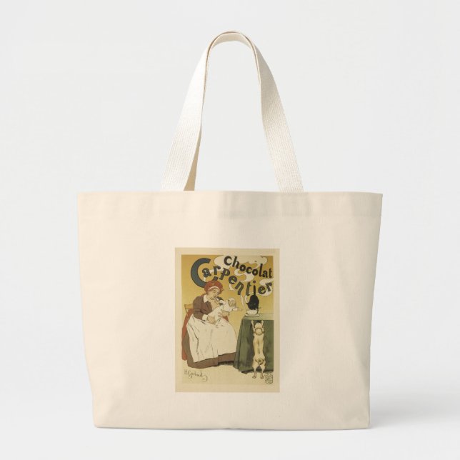 Chocolate Carpentier Large Tote Bag (Front)