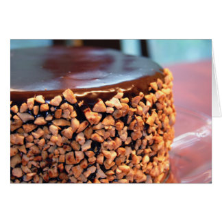 Chocolate Cashew Brownie Cake Card (Blank)