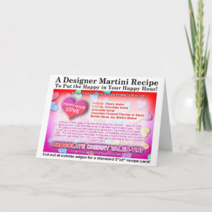 Chocolate Cherry Valentine Martini Recipe Card