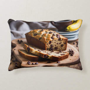 Chocolate Chip Banana Bread Decorative Cushion