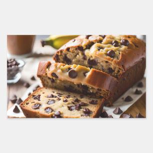 Chocolate Chip Banana Bread Rectangular Sticker