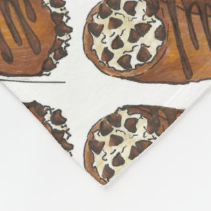Chocolate Chip Cannoli Italian Dessert Pastry Fleece Blanket