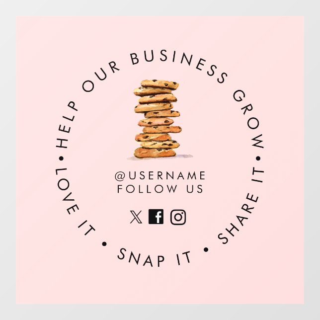 Chocolate Chip cookie Bakery Social media follow (Sheet)
