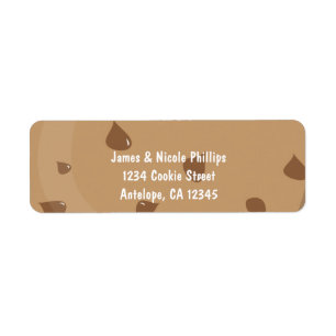 Chocolate Chip Cookie Birthday Party Address Label