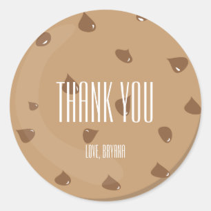 Chocolate Chip COOKIE Birthday Party Favour Sticke Classic Round Sticker