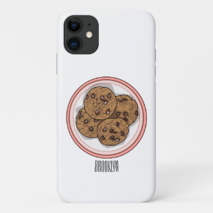 Chocolate chip cookie cartoon illustration  Case-Mate iPhone case