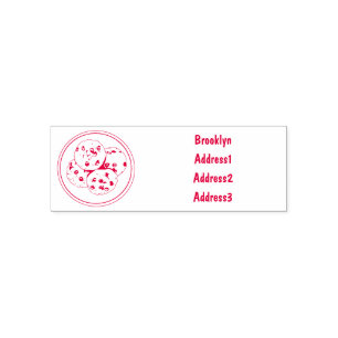 Chocolate chip cookie cartoon illustration self-inking stamp