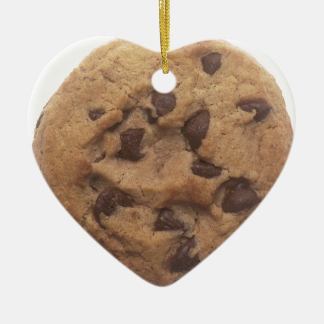 chocolate-chip-cookie- ceramic tree decoration (Front)