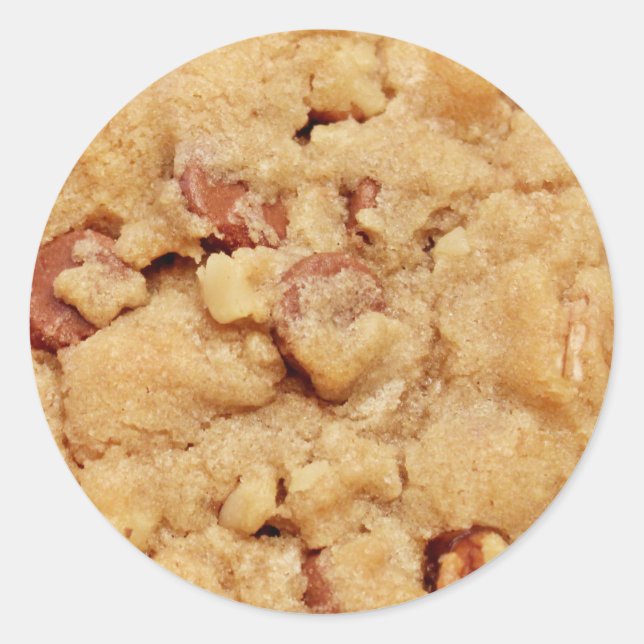 Chocolate Chip Cookie Classic Round Sticker (Front)