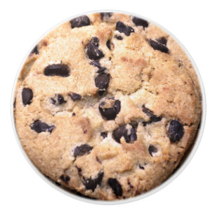 Chocolate Chip Cookie close-up Ceramic Knob