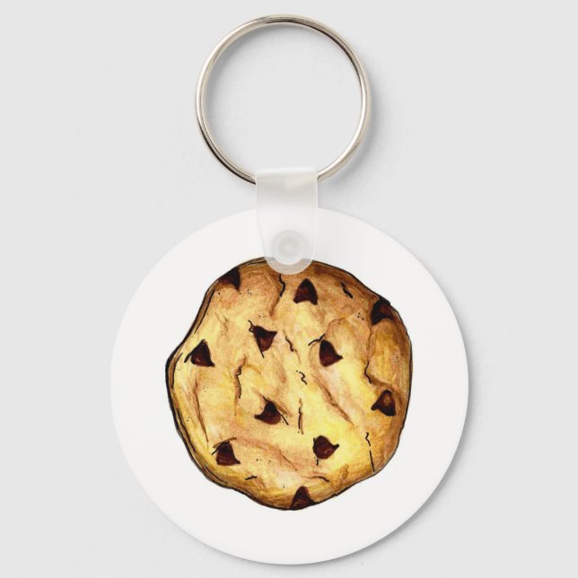 Chocolate Chip Cookie Cookies Foodie Keychain (Front)