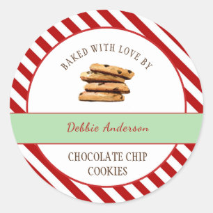 Chocolate Chip Cookie Holiday Bakers  Classic Round Sticker