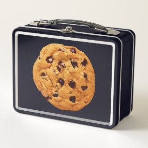Chocolate Chip Cookie Image Metal Lunch Box