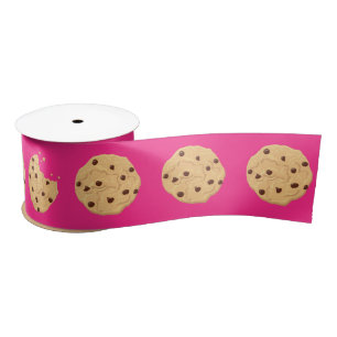 Chocolate Chip Cookie Kids 1st Birthday Party Pink Satin Ribbon