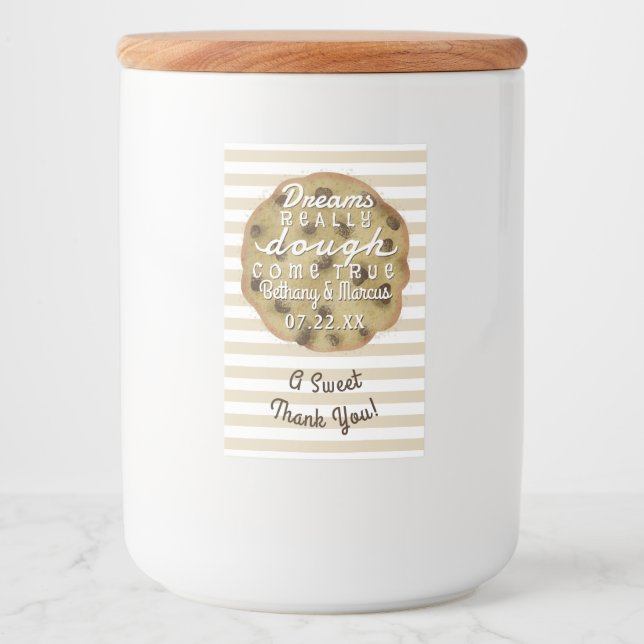 Chocolate Chip Cookie Mix Wedding | Dreams Dough Food Label (Front)
