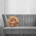 Chocolate Chip Cookie Novelty Round Cushion<br><div class="desc">Fun novelty round pillow featuring a Chocolate Chip Cookie .. perfect for chocolate lovers and cookie fans .. pillows from Ricaso</div>