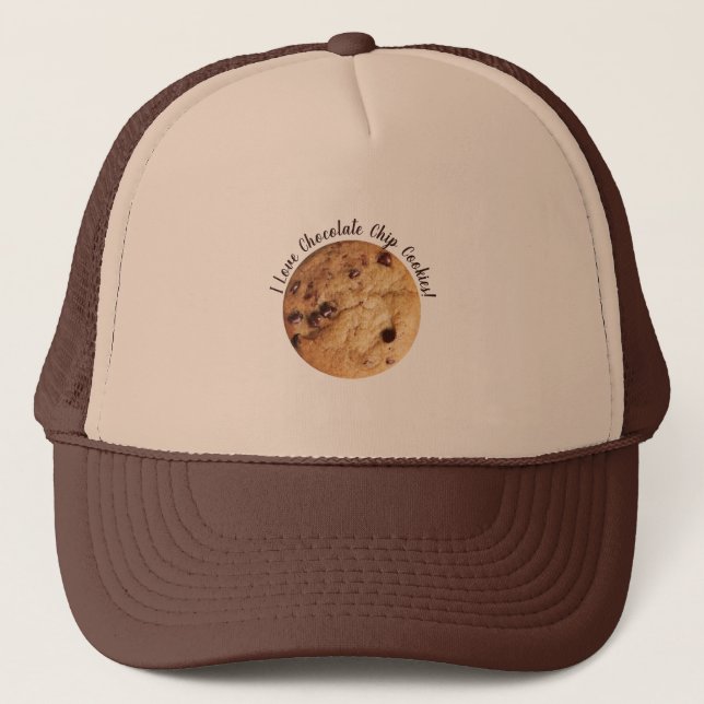 Chocolate Chip Cookie Personalised Text Trucker Hat (Front)