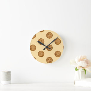 Chocolate Chip Cookie Round Clock
