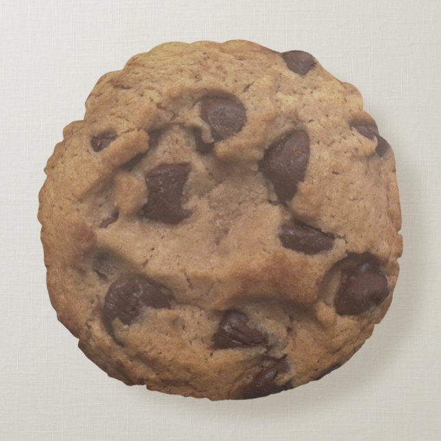 Chocolate Chip Cookie Round Cushion (Front)