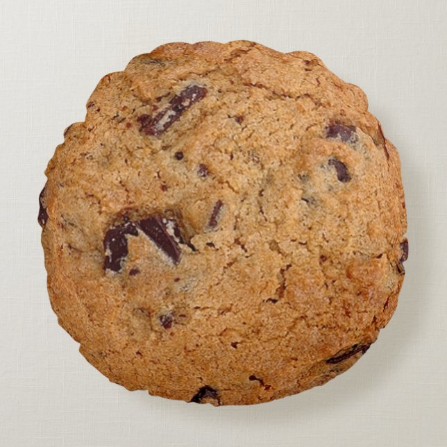 Chocolate Chip Cookie Round Cushion (Front)