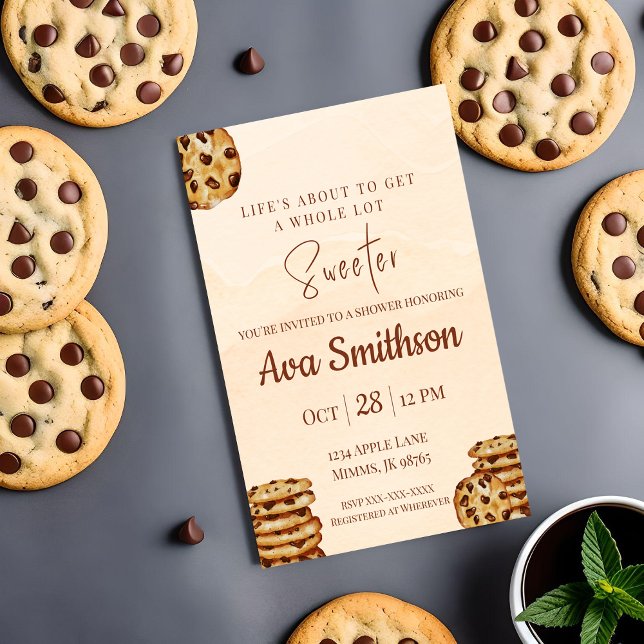 Chocolate Chip Cookie Shower Invitation (Creator Uploaded)