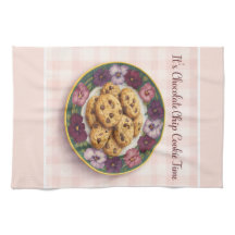 Chocolate Chip Cookie Tea Towel | Vintage Pansies