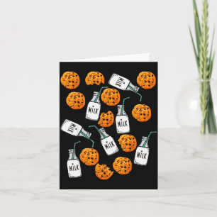 Chocolate Chip Cookies And Milk Funny Costume Card