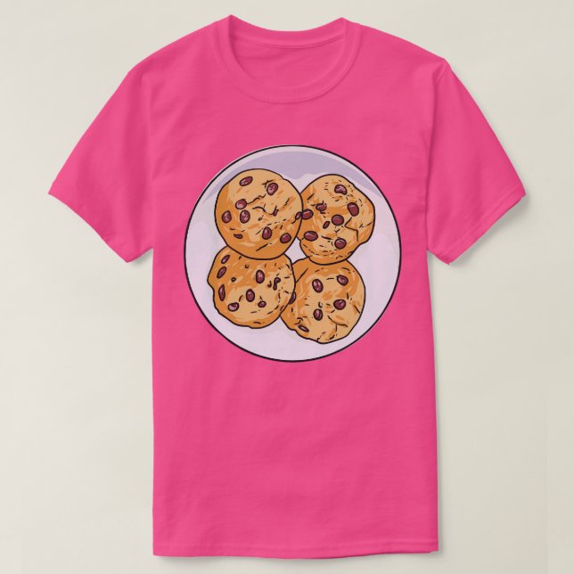 Chocolate Chip Cookies Biscuits Cookie T-Shirt (Design Front)