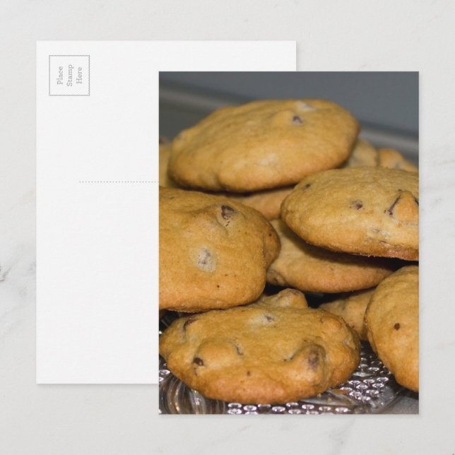 Chocolate Chip Cookies Food Photography Postcard (Front/Back)